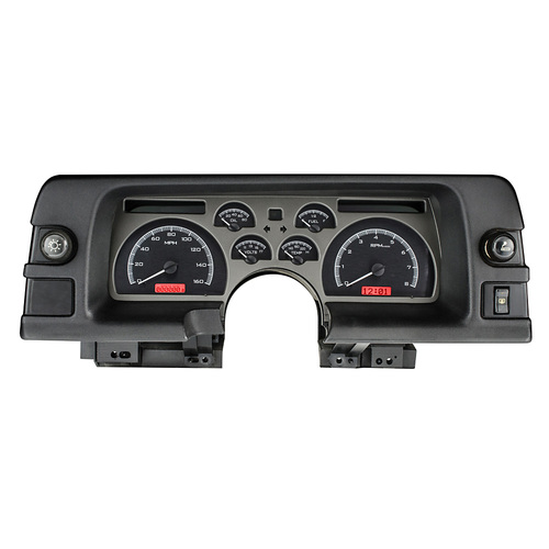 Dakota Digital Gauge Kit, 1990- 92 For Chevrolet For Camaro, Analog, Black Background, Alloy Style Face, Red Display