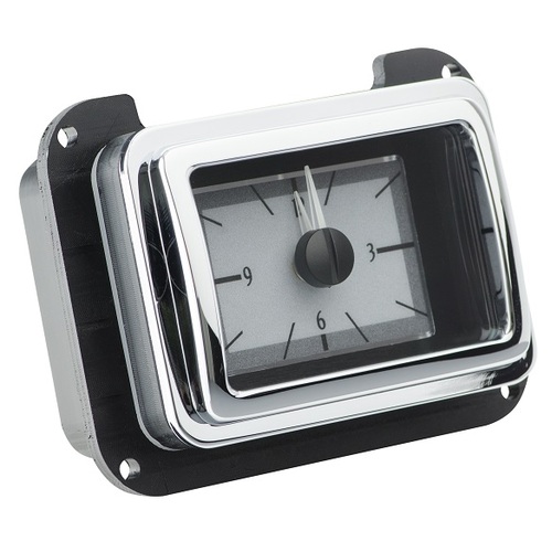 Dakota Digital Gauge, Analog Clock, 1941 Ford Car, Silver Alloy Style Face, White Display