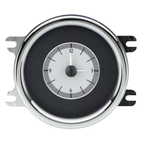 Dakota Digital Analog Clock, 1941- 48 For Chevrolet Car, Black Background, Alloy Style Face, White Display, Each