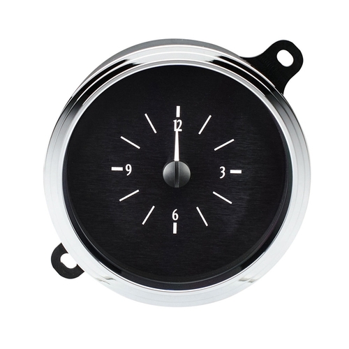 Dakota Digital Gauge, Analog Clock, 1942-48 Ford Car, Black Alloy Style Face, White Display