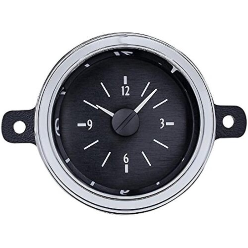 Dakota Digital Gauge, Analog Clock, 1949-50 Ford Car, Black Alloy Style Face, White Display