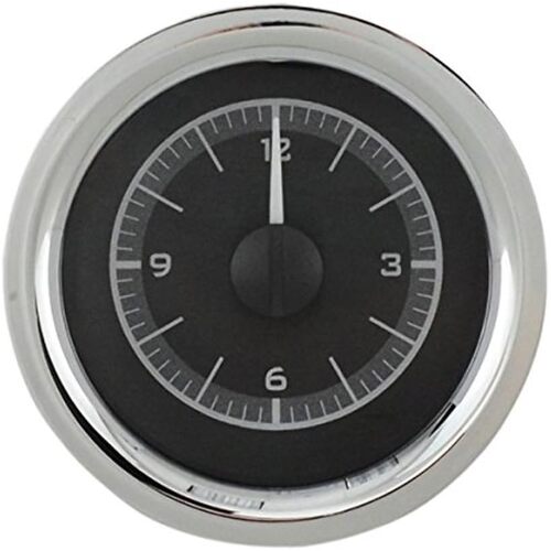 Dakota Digital Analog Clock, 1951 For Ford Car, Black Background, Alloy Style Face, Red Display, Each