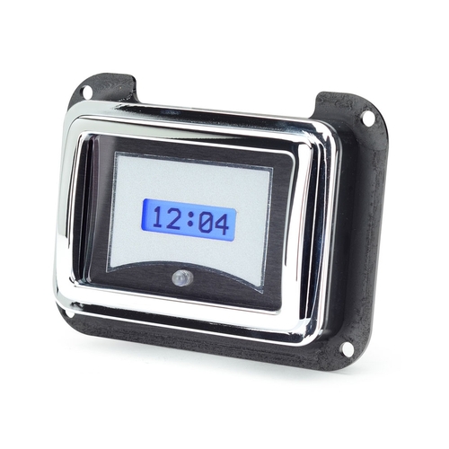 Dakota Digital Gauge, Digital Clock, 1941 Ford Car, Black Alloy Style Face, White Display