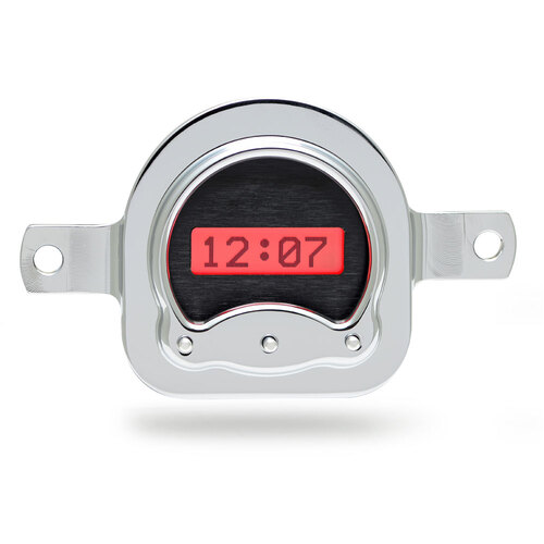 Dakota Digital Gauge, Digital Clock, 1952 Ford Car,Black Alloy Style Face, Red Display