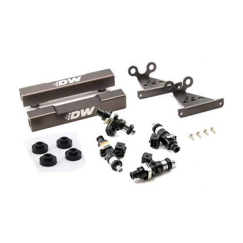Deatsch Werks For Subaru side feed to top feed fuel rail conversion kit and 1500cc fuel injectors for V1-4 92-98 2.0T