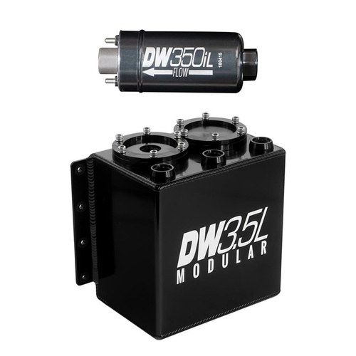 Deatsch Werks 2.5L modular surge tank, universal. Includes 1 250iL In-line Fuel Pump