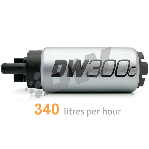 Deatsch Werks DW300C series, 340lph compact fuel pump w/ mounting clips