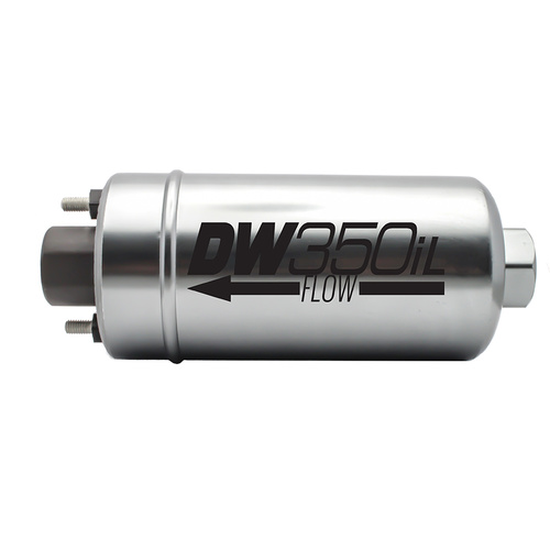 Deatsch Werks DW350iL, 350lph in-line external fuel pump with mounting brackets