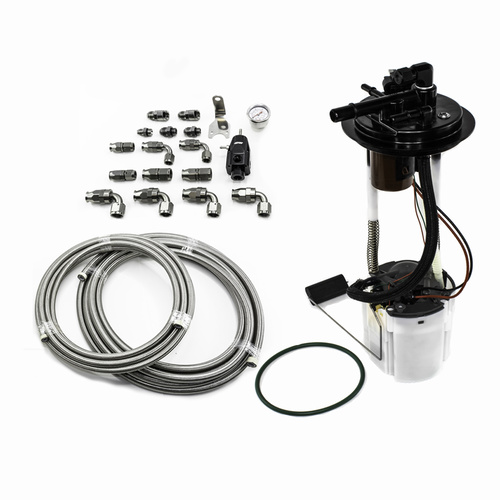 Deatsch Werks DW400 Pump Module + Return Kit SS PTFE For Chevrolet Silverado 1500/2500/3500 & For GMC Sierra 1500/2500/3500 2005-09 V8 4.8L/5.3L/6.0L