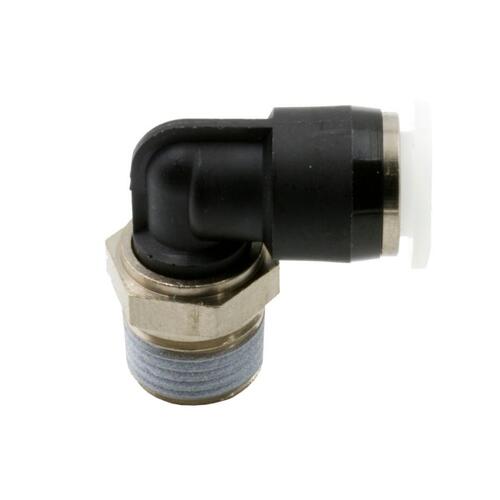 Autometer 1/4" OD Quick Disconnect To 1/8" Npt, Right Angle, Nickel Plated Brass