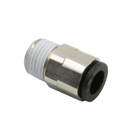Autometer 5/32" OD Quick Disconnect To 1/8" Npt, Nickel Plated Brass