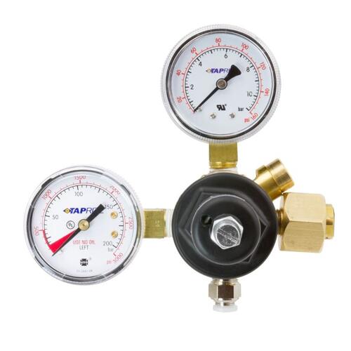 Autometer Co2 Bottle Regulator Only, Adjustable, Dual Gauges, Dedenbear