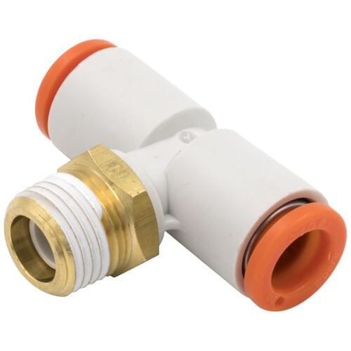 Autometer Air Line Tee, 1/4" Od Quick Disconnect To 1/8" Npt, Dedenbear