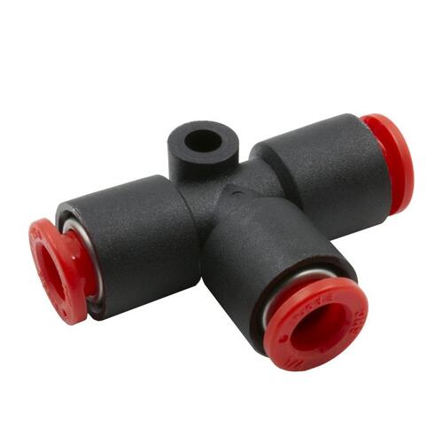 Autometer Air Line Tee, 3-Way 1/4" Od Quick Disconnect, Dedenbear