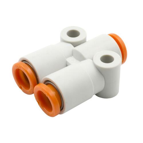 Autometer Air Line Y-Fitting, 3 Way 1/4" Od Quick Disconnect, Dedenbear