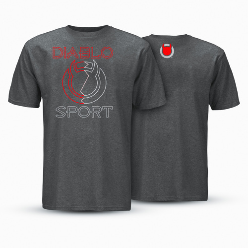 DiabloSport Logo Shirt, Diablosport Logo Shirt S, Gray