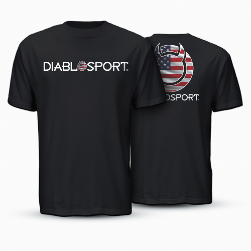 DiabloSport Usa Flag Shirt, Diablosport Usa Flag Shirt Small, Black