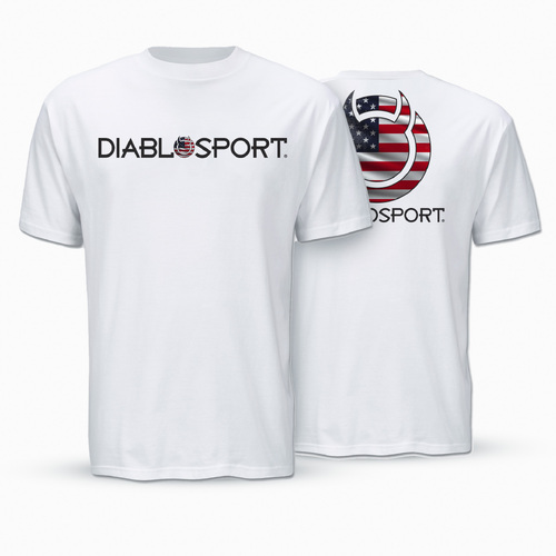 DiabloSport Usa Flag Shirt, Diablosport Usa Flag Shirt Small, White