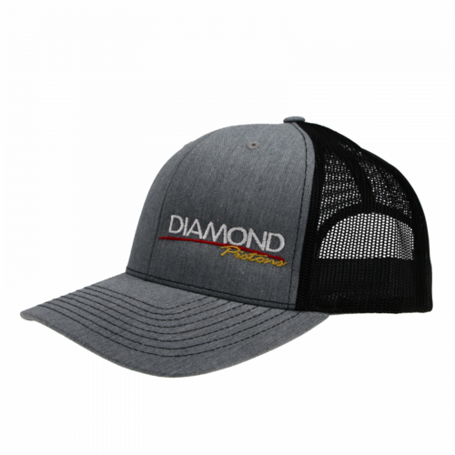 Diamond Hat, Diamond Logo, Snapback, One Size Fits All, Color Heather Grey/Black, Each