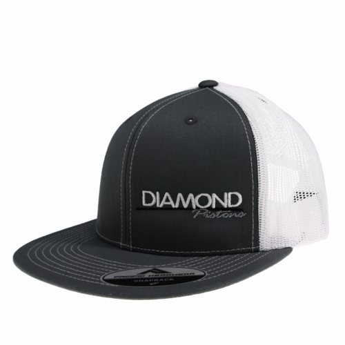 Diamond Hat, Diamond Logo, Trucker, One Size Fits All, Color Grey/White, Each