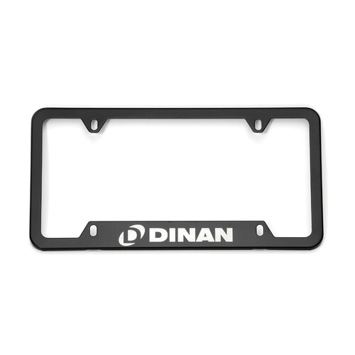 Dinan License Plate Frame, Stainless Steel, Black, Logo, Each