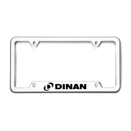 Dinan License Plate Frame, Stainless Steel, Polished, Logo, Each