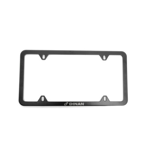 Dinan Slimline License Plate Frame, Stainless Sl, Black