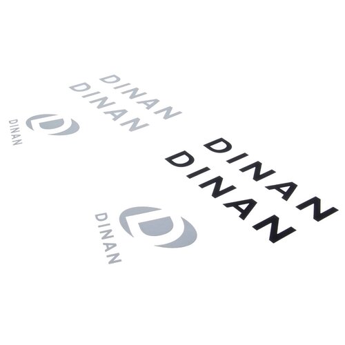 Dinan Decal Kit, High Quality Vinyl, Metallic Silver / Gloss Black