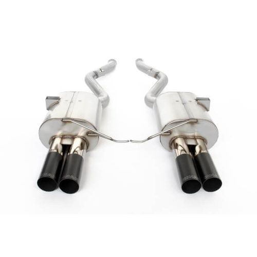 Dinan Exhaust, Free Flow, Rear Axle Back, 2008-2011 For BMW M3, Stainless Steel, Black Tips, E90, Kit