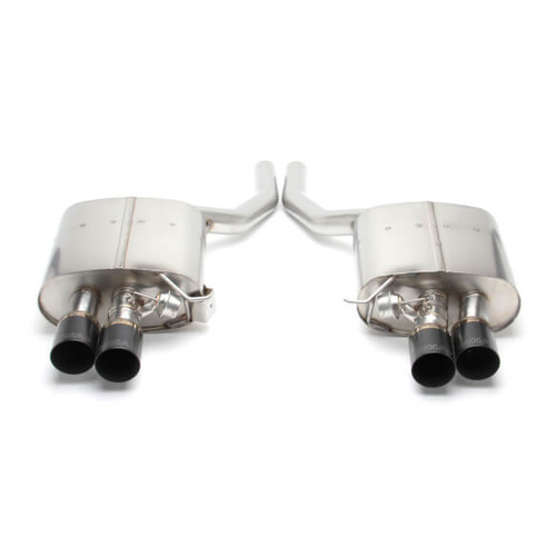 Dinan Exhaust, Free Flow, Rear Axle Back, 2011-2016 For BMW 550I, Stainless Steel, Black Tips, F10, Kit