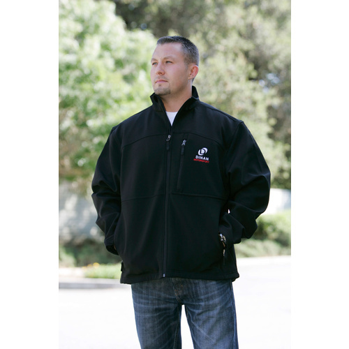 Dinan Logo Jacket, Softshell Fleece, Black, Men's