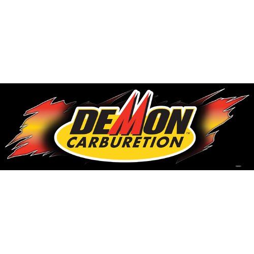 Demon Banner, Size: 2' X 6', Black/Yellow