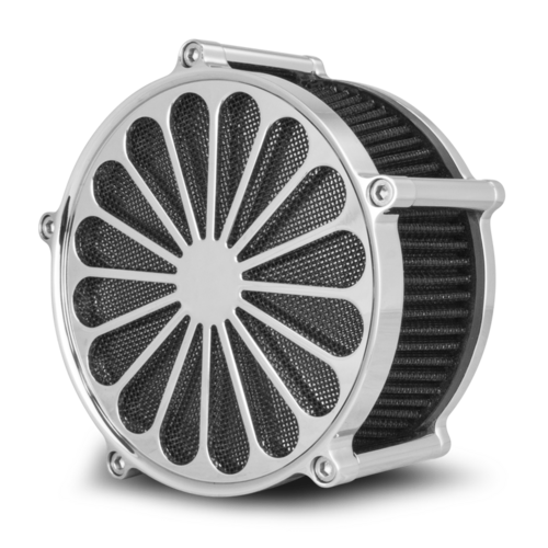 DNA Air Filter, Housing & Air Cleaner , Universal Chrome Aluminium Black, for Harley Custom, Each