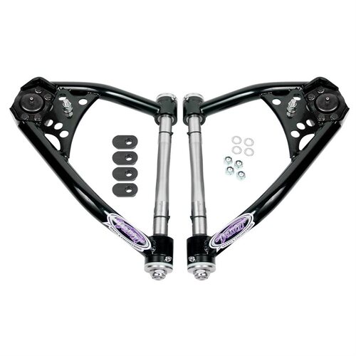Detroit Speed Control Arms, Front Upper, Tubular, Steel, Black Powdercoated, Buick, Chevy, Oldsmobile, Pontiac, Pair