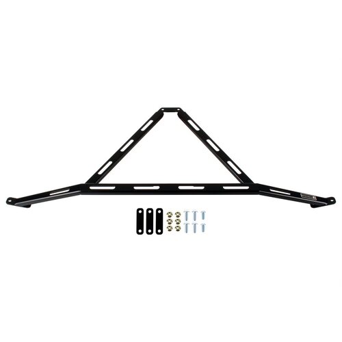 Detroit Speed Shock and Strut Braces, Strut Tower Braces, Steel, Black Powdercoated, Three-point Brace, Front Upper, Chevy, Camaro, Each