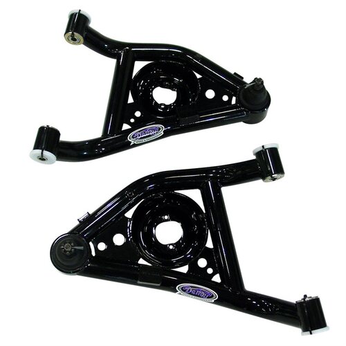 Detroit Speed Control Arms, Front Lower, Tubular, Steel, Black Powdercoated, Buick, Chevy, Oldsmobile, Pontiac, Pair