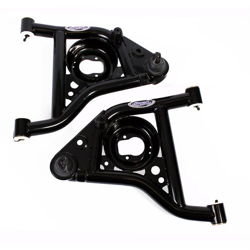 Detroit Speed Control Arms, Front Lower, Tubular, Steel, Black Powdercoated, Chevy, Pontiac, Pair