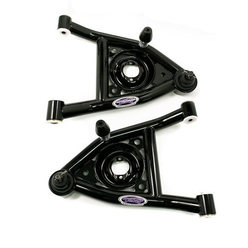 Detroit Speed Control Arms, Front Lower, Tubular, Steel, Black Powdercoated, Buick, Chevy, GMC, Oldsmobile, Pontiac, Pair