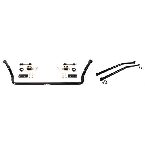 Detroit Speed Sway Bar, Tubular, Front, Hollow, Steel, Black Powdercoated, 1.375 in. Diameter, Buick, Chevy, Pontiac, Kit