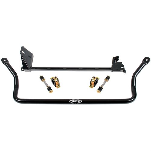Detroit Speed Sway Bar, Tubular, Front, Hollow, Steel, Black Powdercoated, 1.375 in. Diameter, Chevy, Pontiac, Kit