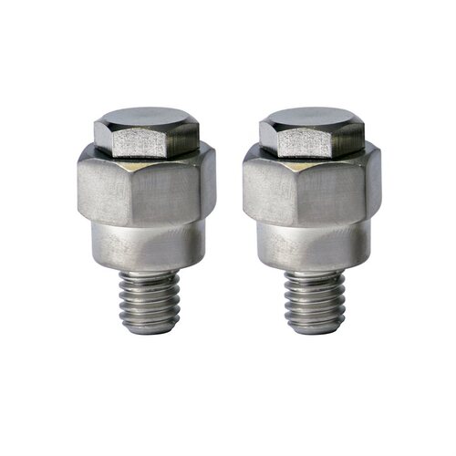 Detroit Speed Battery Terminals, Side Mount, Brass, Nickel Finished, Pair