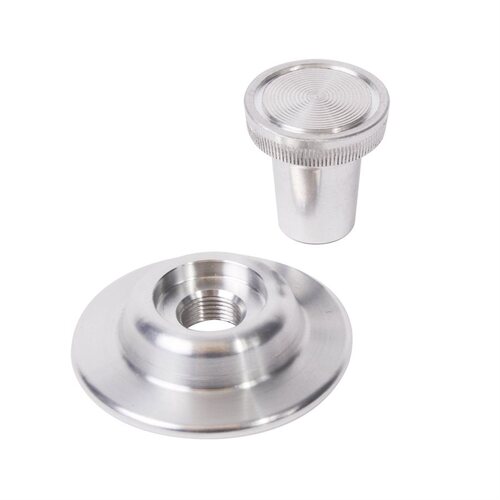 Detroit Speed Dash Knob, Headlight Type, Billet Aluminum, Natural, Chevy, Each