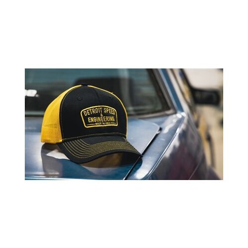 Detroit Speed Patch Snap-Back Hat, Adjustable, Black/Yellow