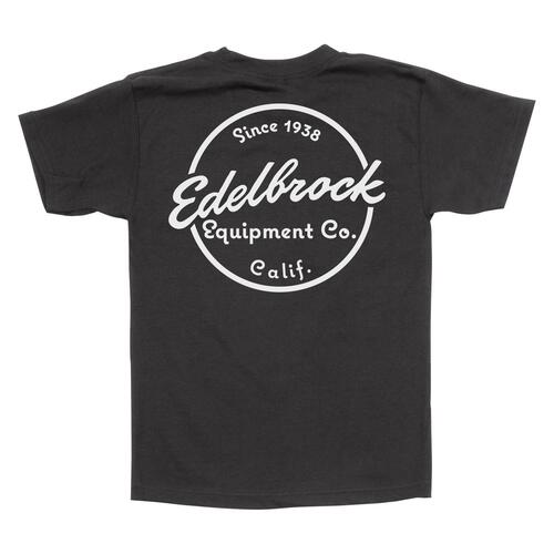 Edelbrock Since 1938 T-Shirt, Black, Cotton, Men's