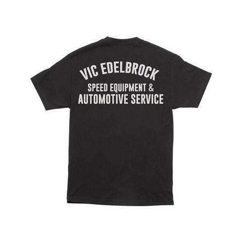 Edelbrock Speed and Service T-Shirt, Black, Cotton, Men's