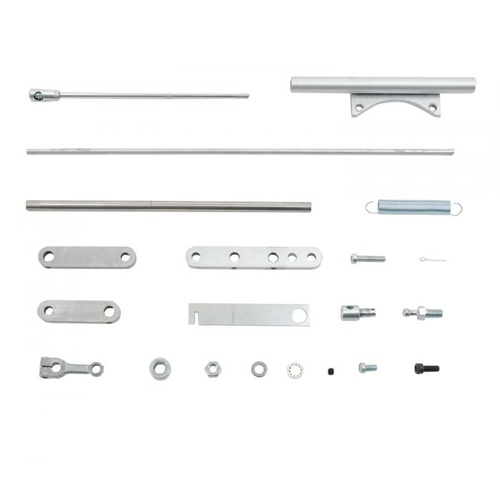 Edelbrock Throttle Linkage, Six Pack, Inline, Steel Linkage Rod, Zinc Plated, GM, Kit