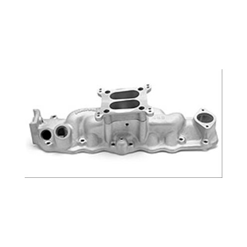 Edelbrock Intake Manifold, Dual Plane, Aluminium, Natural, 4-Barrel, Square Bore, For Ford, Flathead V8, Each