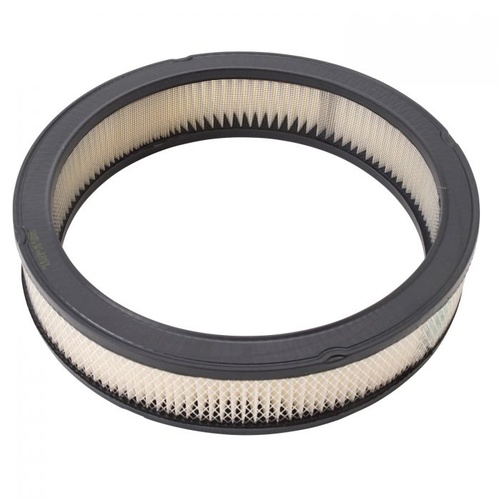 Edelbrock Air Filter Element, Replacement, Round, Paper, White, 14.0 in. Diameter, 3.0 in. Height, Each