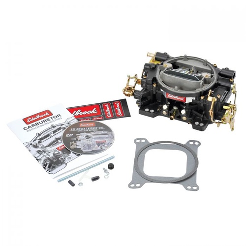 Edelbrock Carburetor, Performer, 600 cfm, 4-Barrel, Square Bore, Manual Choke, Single Inlet, Black Powdercoated, Each