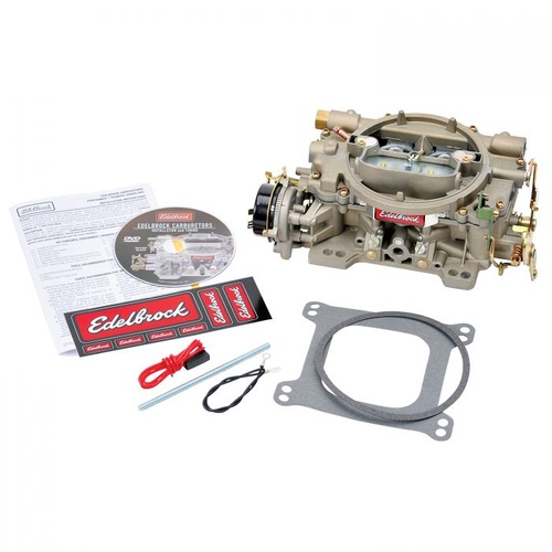 Edelbrock Carburetor, Performer, Marine, 750 cfm, 4-Barrel, Square Bore, Elec. Choke, Single Inlet, Gold Iridited, Each